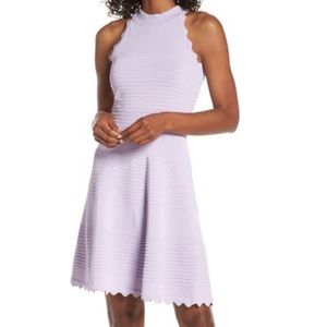 Eliza J Scalloped Fit and Flare dress